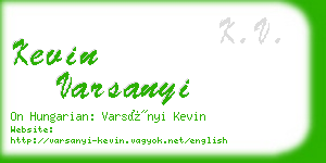 kevin varsanyi business card